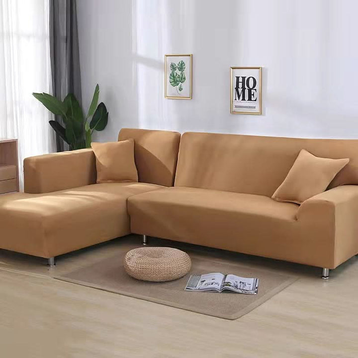 Universal elastic sofa protector, modern stretch couch cover for living room furniture.