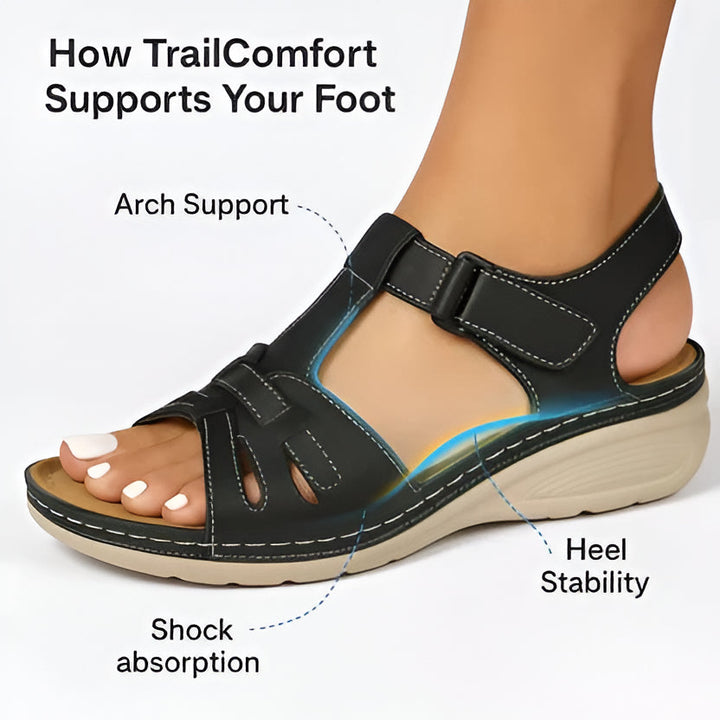 Lightweight women's orthopedic walking sandals, featuring dynamic arch support for lasting comfort.