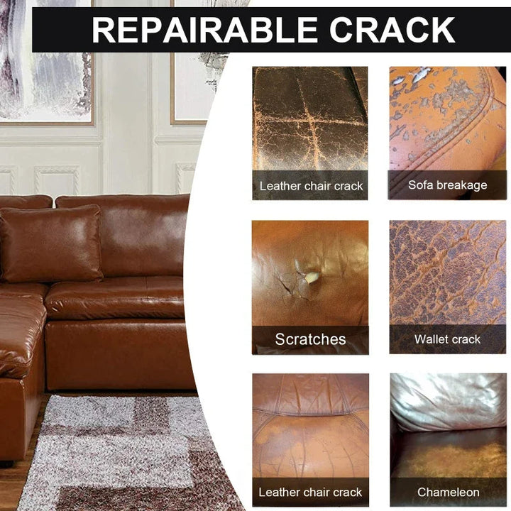Advanced leather repair gel, perfect for restoring worn leather furniture and car upholstery.