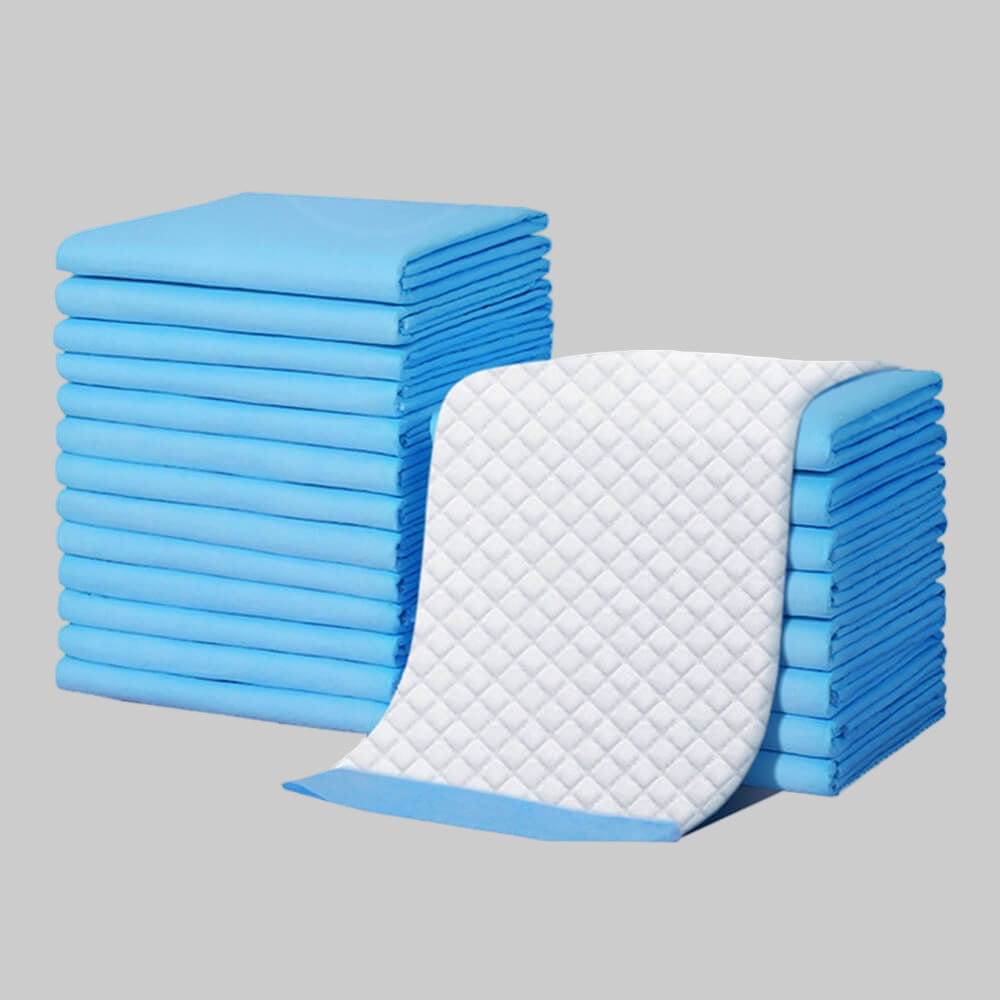Disposable puppy training pads. Super absorbent & leak-proof, ideal for indoor pet training & maintaining a clean home.
