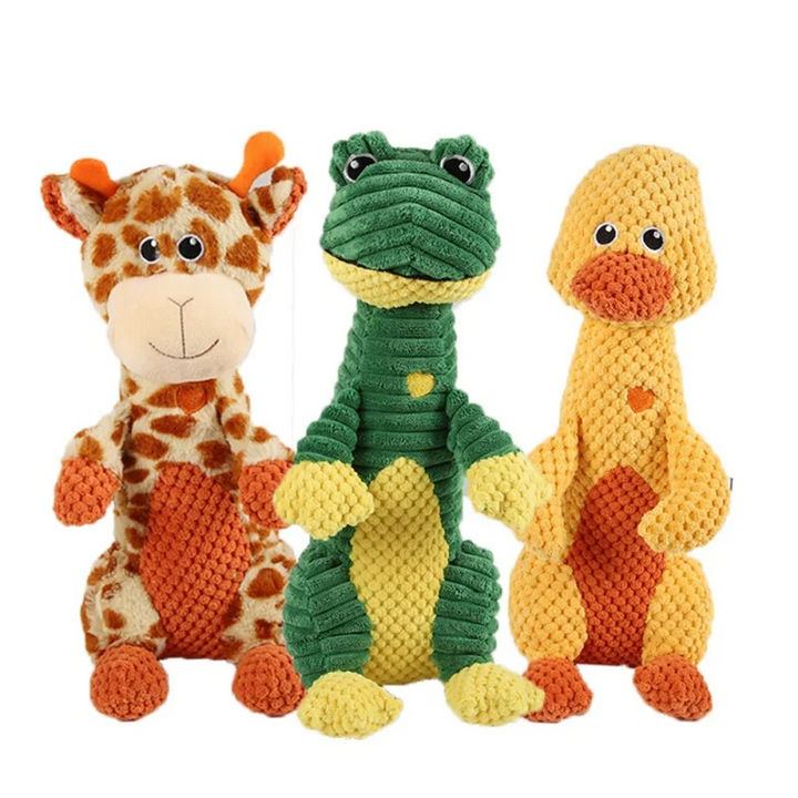 Teeth cleaning animal plush dog chew toy, ideal for aggressive chewers, pet supplies