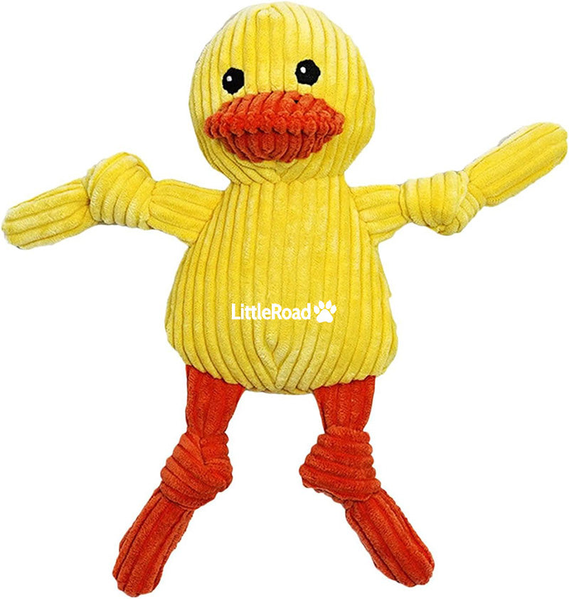 Durable jean dog chew toy, animal shaped for aggressive chewers, promoting dental health.