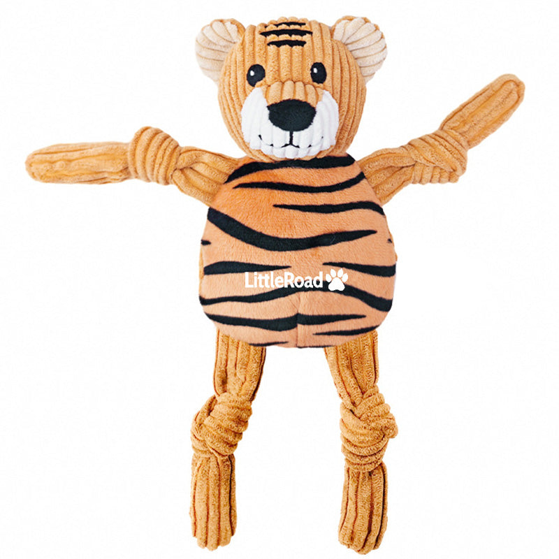 Jean material dog toy, animal-shaped and durable for strong chewers.