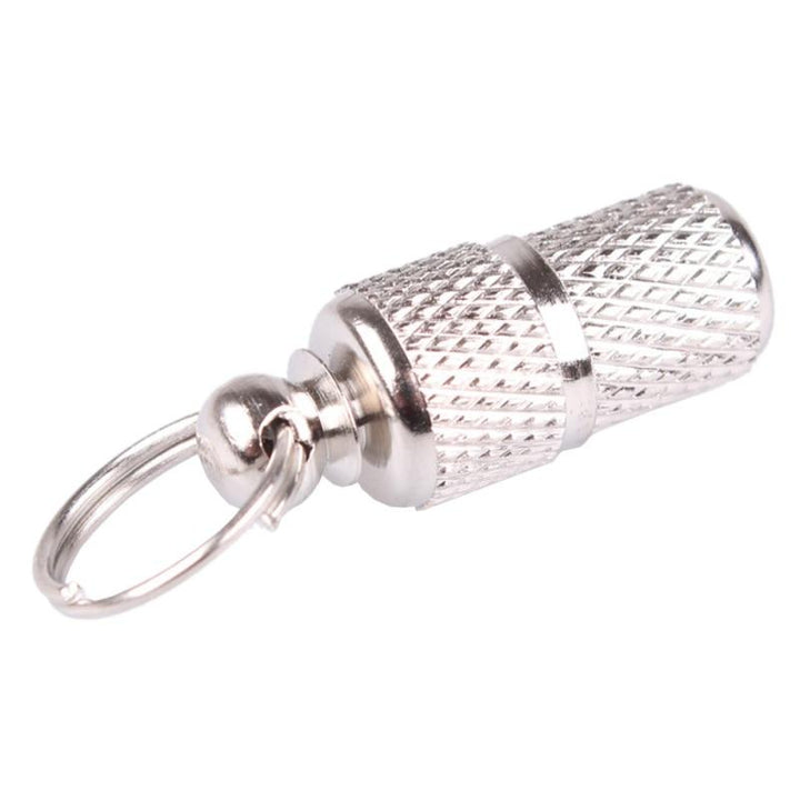 Durable metal pet ID tag for dog collar with personalized engraving, ensuring pet safety and identification.