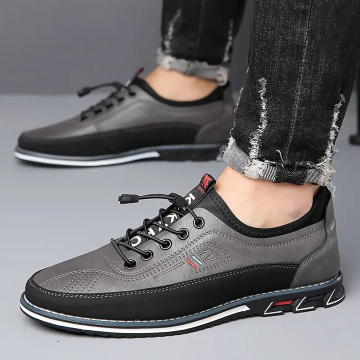 Men's Oxford barefoot casual shoes, waterproof for natural comfort.