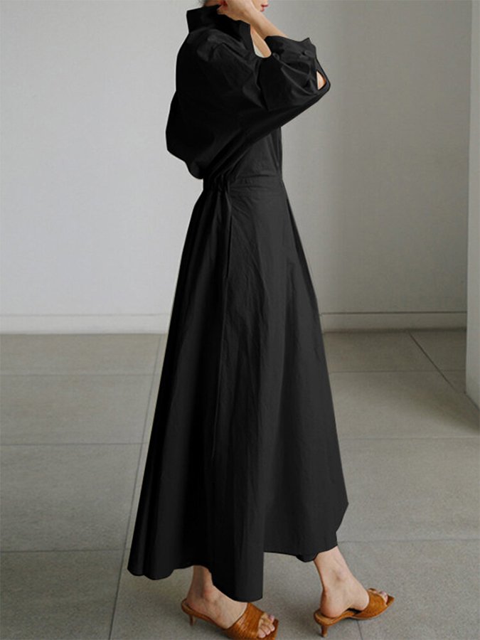 Women's elegant flowy long maxi dress. Comfortable, versatile, and perfect for summer & evening wear.