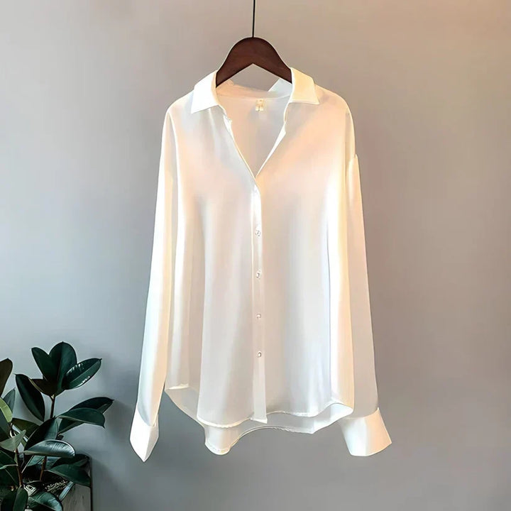 Versatile women's long sleeve blouse for elegant office wear, casual chic, and stylish everyday outfits.