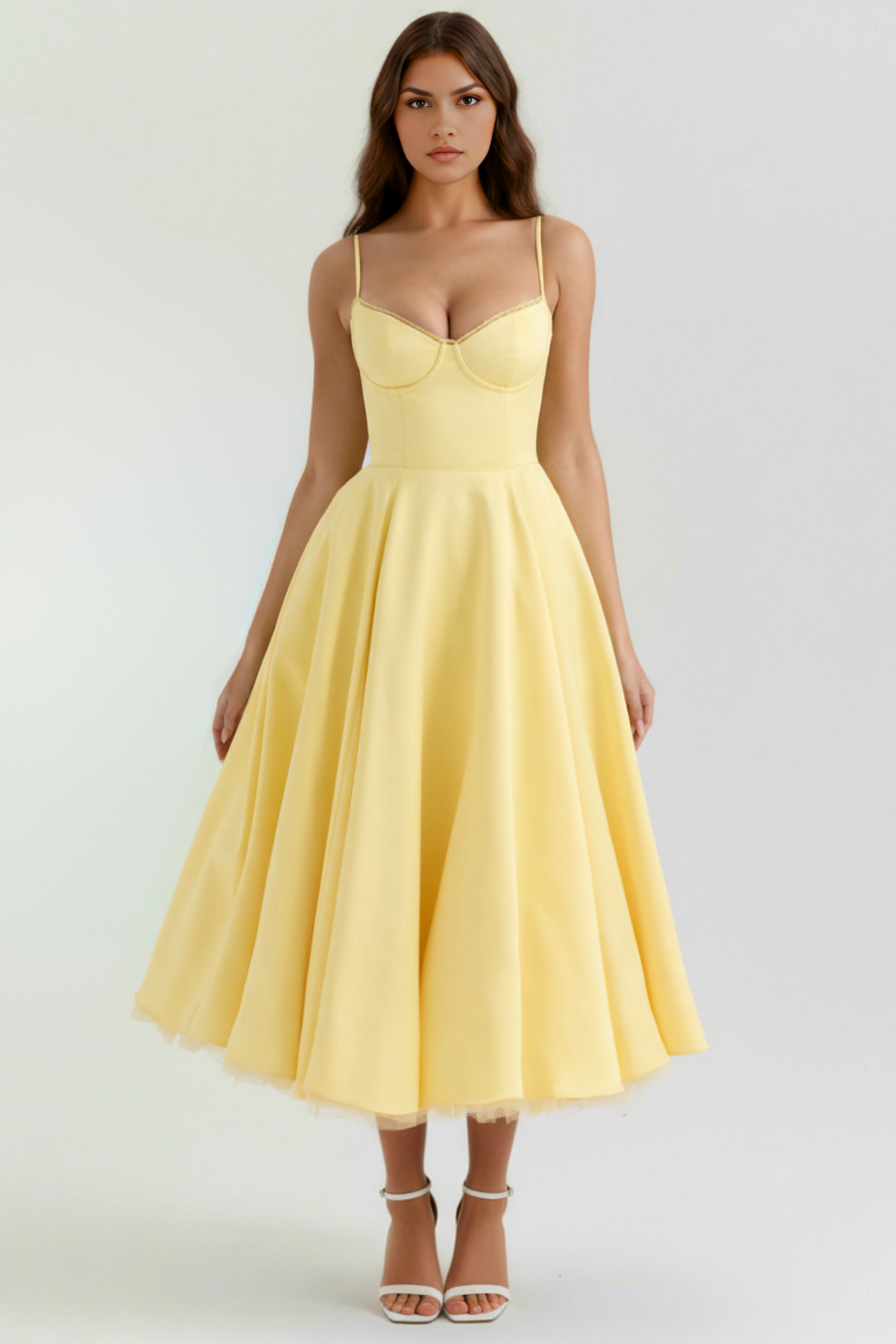 Chic women's celebration midi dress, an elegant choice for parties, evening wear & special occasions.