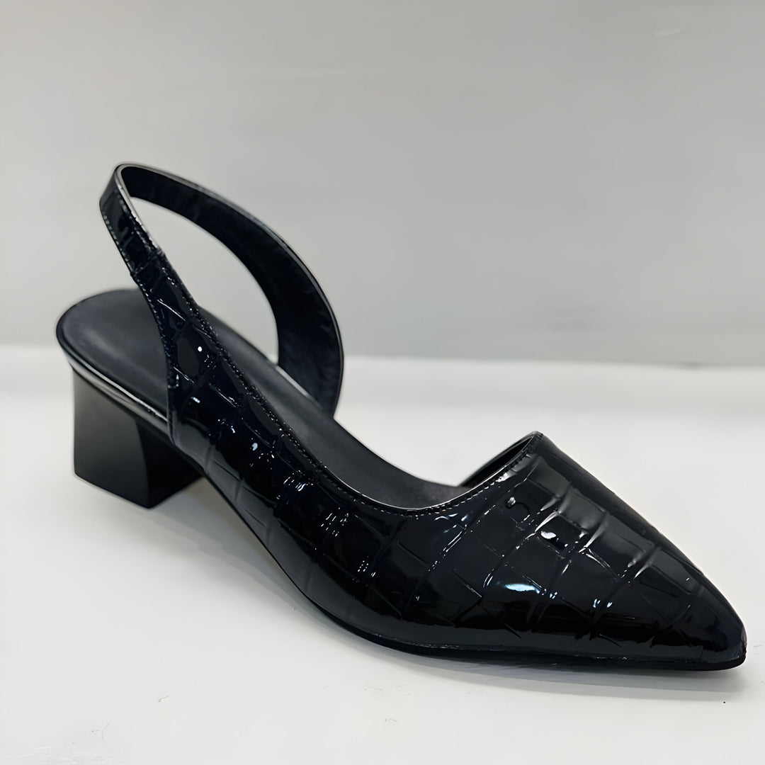Women's comfortable orthopedic loafer heels. Elegant dress shoes with all-day support for walking & fashion.