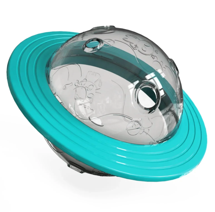 Durable dog puzzle toy with hidden treat compartments, promotes interactive playtime