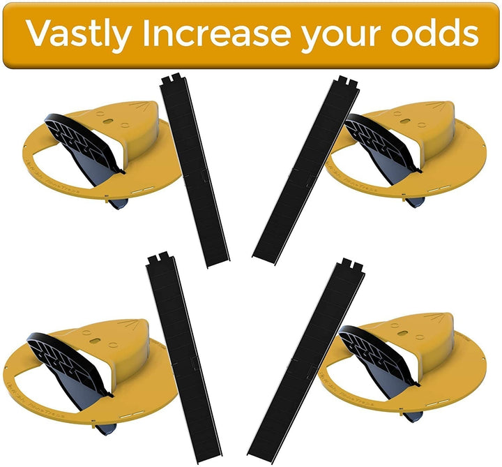 Humane rat & mouse trap: multi-catch bucket lid design. Pet-safe, no-poison pest control for any environment.