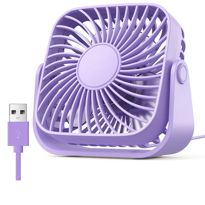 Compact and durable portable USB fan, perfect for travel, camping, or everyday use.