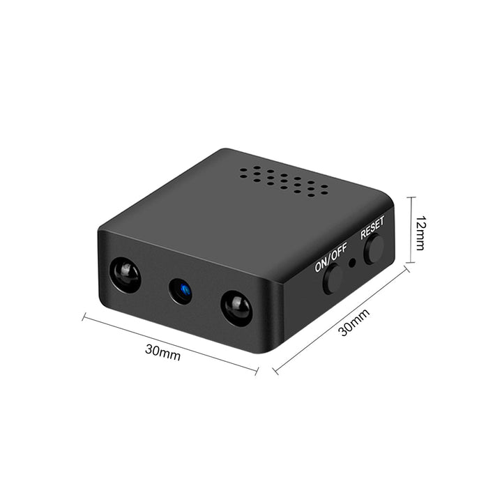 Discreet HD security camera with motion detection, night vision, & audio recording for surveillance.