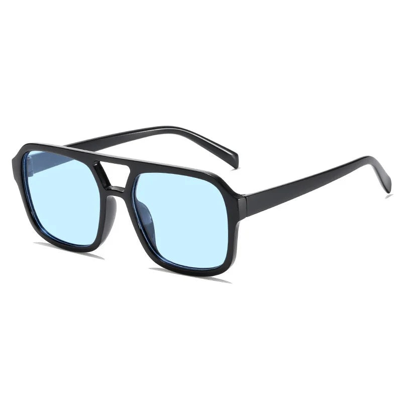 Women's retro eyewear: chic square frame sunglasses for stylish UV400 protection.