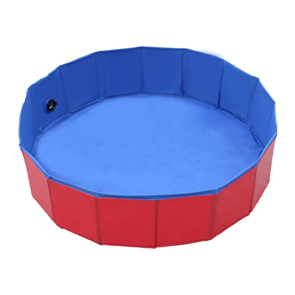 Durable pet swimming pool, foldable and easy to store, perfect for dogs to cool off