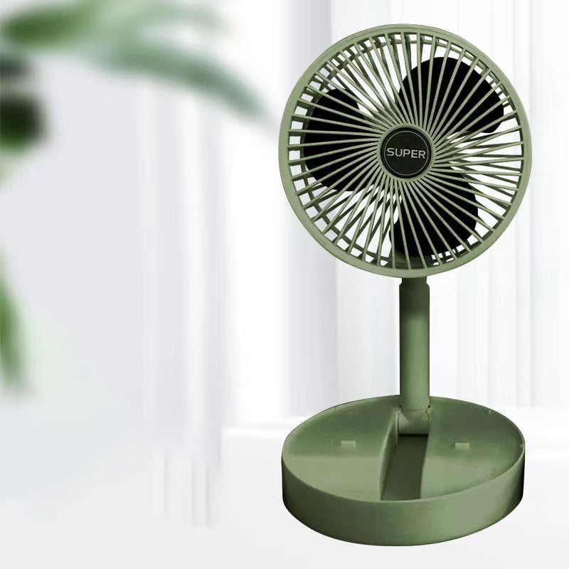 USB powered mini personal fan, 4-speed settings, quiet operation for office, home, or outdoor cooling.