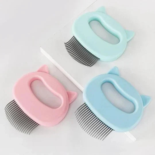 Innovative cat brush for grooming and massaging, designed with soft bristles for a stress-free pet care experience