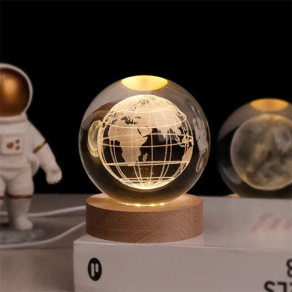 Modern home decor: Galaxy glowing sphere night light, adds a cosmic touch to any space-themed room.