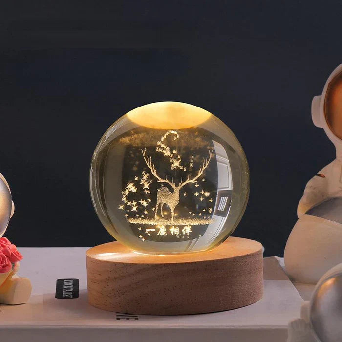 Beautiful celestial sphere night light, 3D engraved galaxy lamp for stunning home lighting & decor.