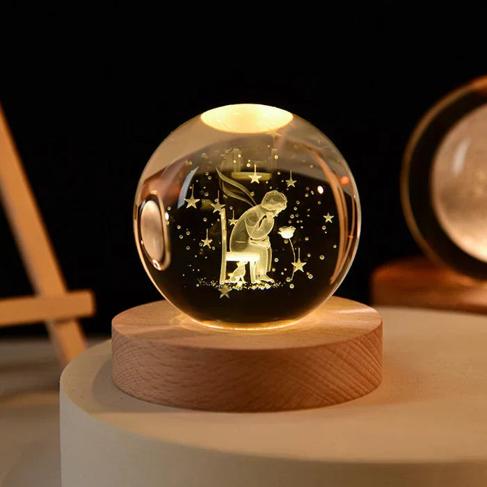 Captivating universe glowing sphere night light, ideal for celestial space decor and a unique gift idea.