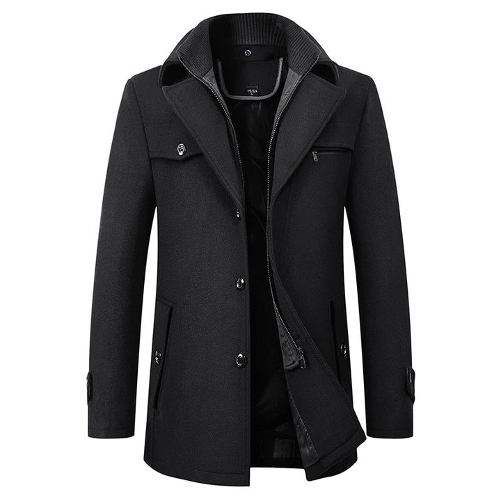 Classic men's overcoat with a refined tailored fit, great for sophisticated business looks.