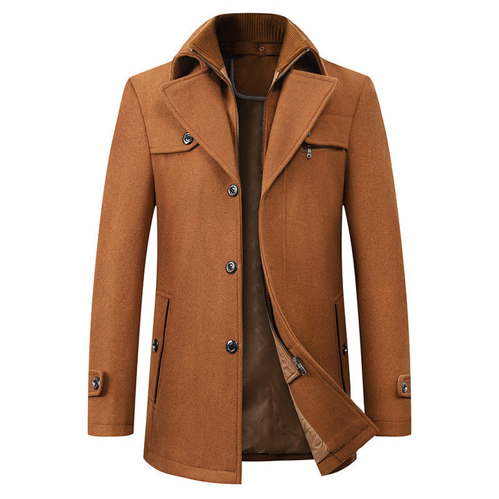Elegant long men's trench coat, a versatile outerwear piece for fall and winter fashion.