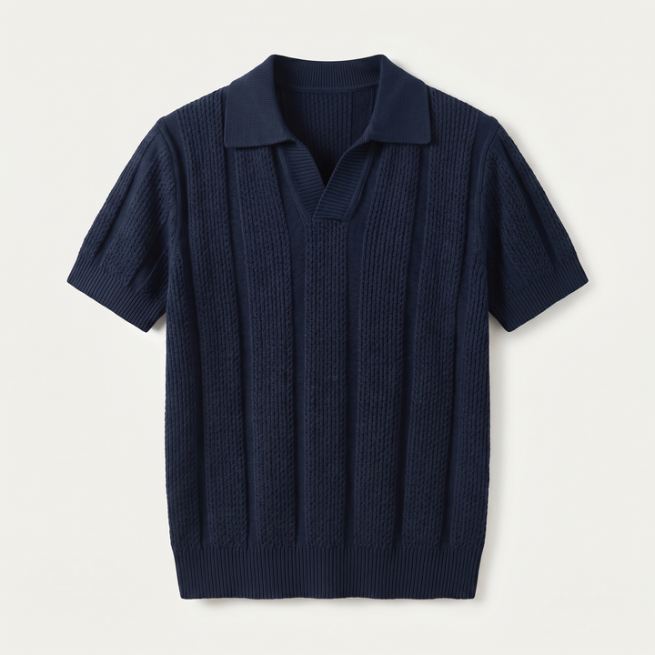 Modern men's breathable polo, offering ultimate comfort & everyday style. Ideal for summer & casual fashion.
