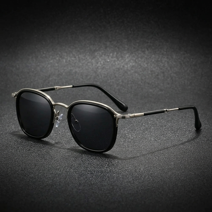 Stylish purple gunmetal Elvian round sunglasses, a chic unisex accessory for sun.