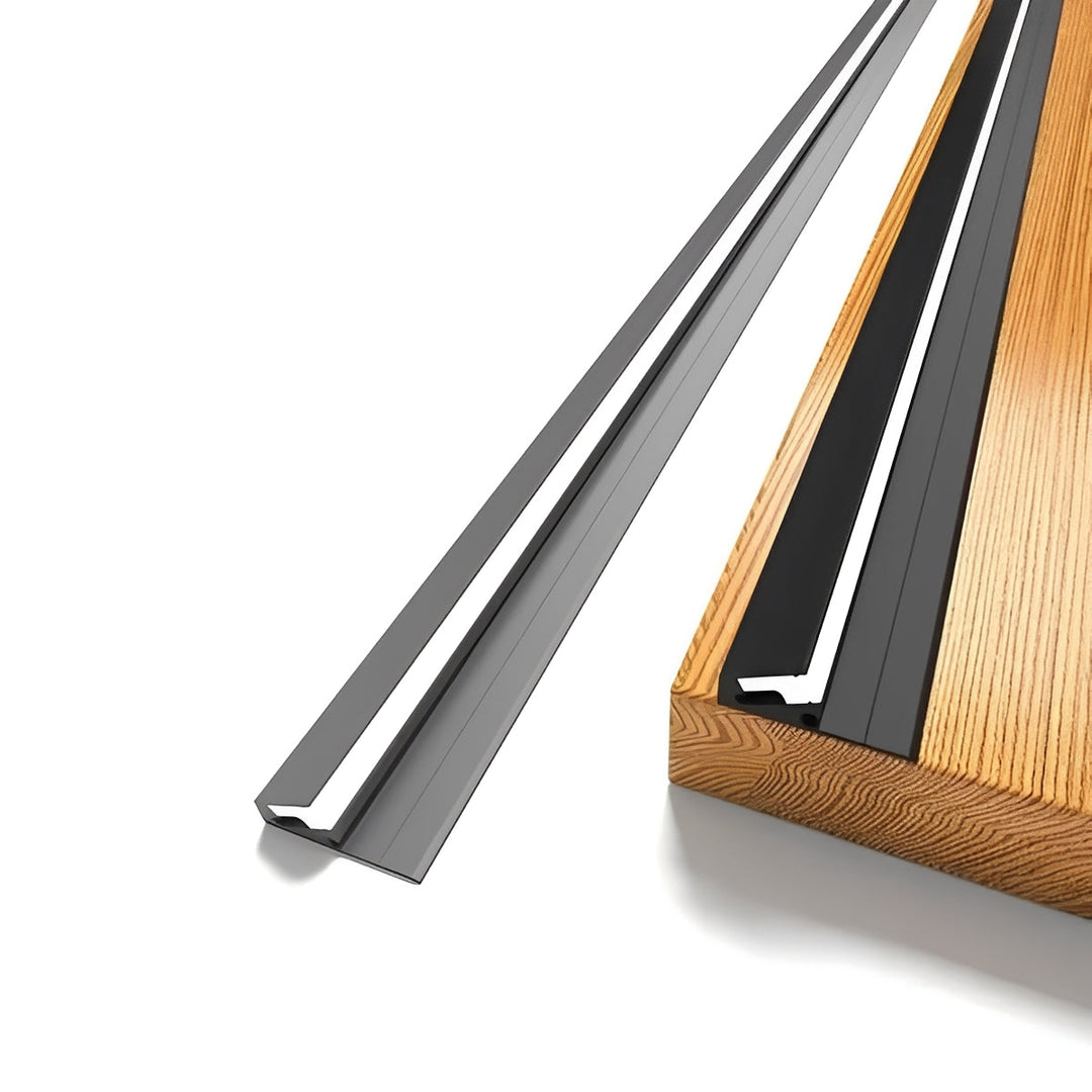 White LED under cabinet lighting with 45-degree angled illumination for kitchen workspaces. Rigid strip design.