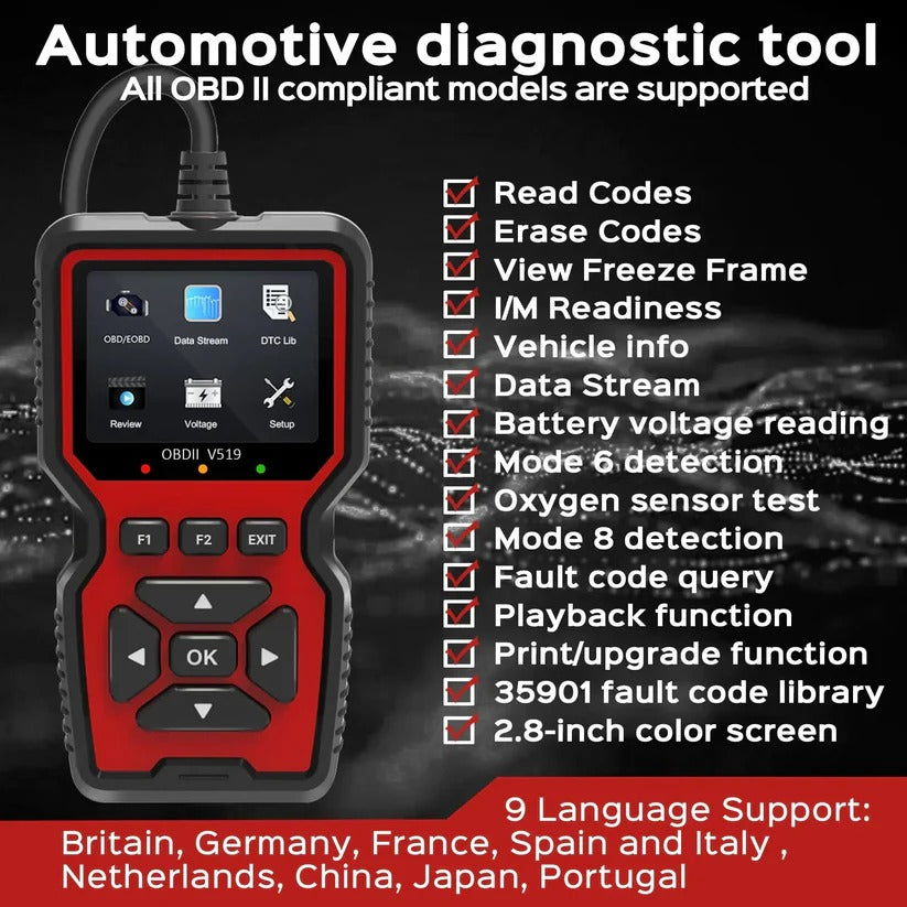 Car diagnostic scanner displaying freeze frame data to pinpoint check engine light causes.