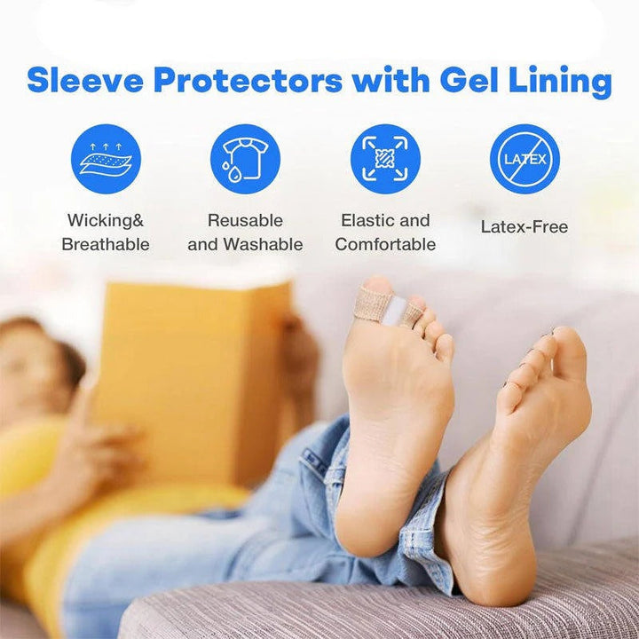 Discreet & washable gel toe separators for bunion support. Unisex design for foot comfort & pain relief.