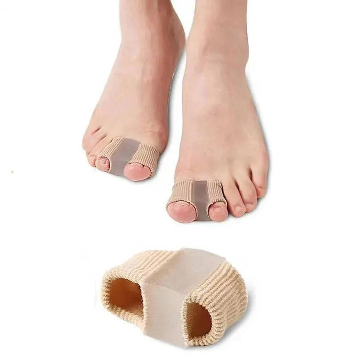 Soft gel toe separators for foot care, providing bunion support & everyday comfort. Washable & discreet.