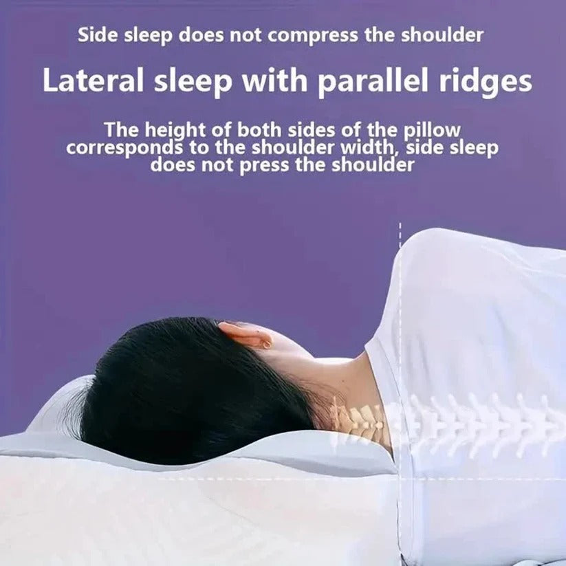 Plush memory foam contour pillow providing superior neck and shoulder support for improved sleep quality.