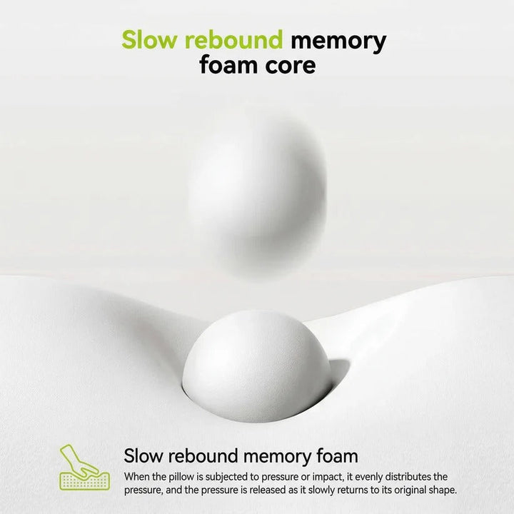 Contoured neck pillow with memory foam for effective neck pain relief and ergonomic support for a better night's rest.
