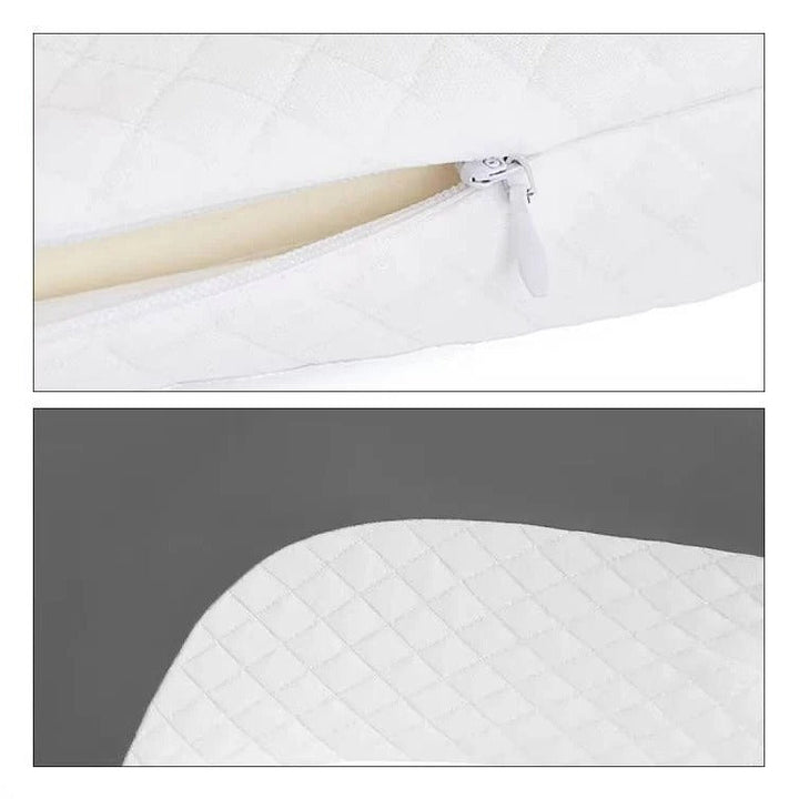 Cooling memory foam neck pillow for excellent cervical support, promoting deep, comfortable sleep and relaxation.