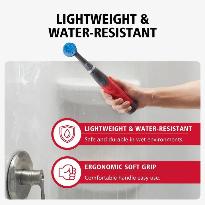 Efficient cordless electric power scrubber for tile, grout, & shower deep cleaning. Speeds up household tasks.