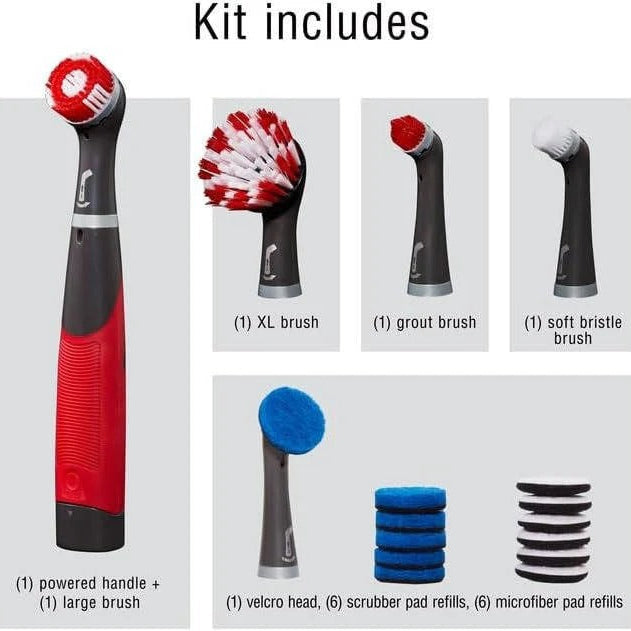Unisex cordless electric scrubber for bathroom cleaning, grout, tiles & showers. Makes deep cleaning easy.
