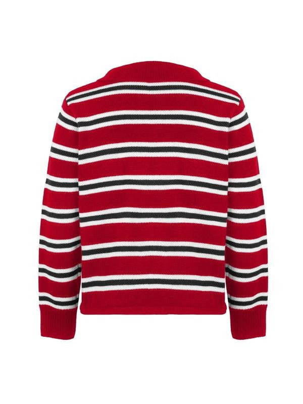 Heritage Women's striped knit sweater. Classic long sleeve pullover, offering comfort and elegance for any season.