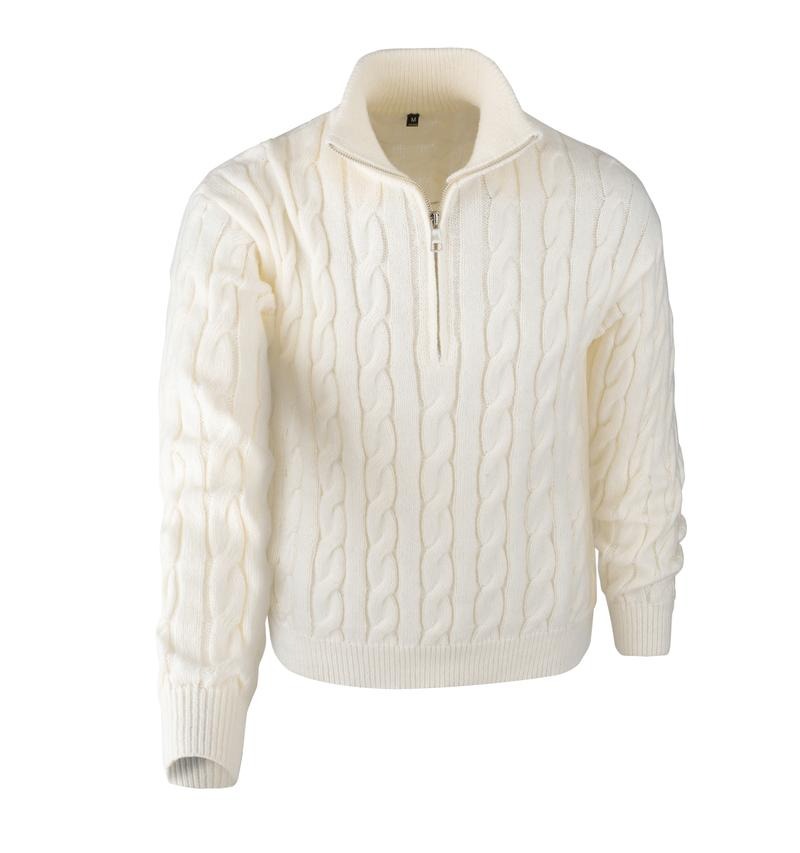 Cozy men's cable knit pullover sweater, ideal for warmth and comfort, a perfect addition to any winter wardrobe.