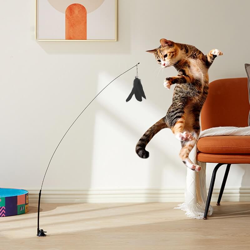 Interactive bird cat toy for active felines, promoting playtime and enrichment.