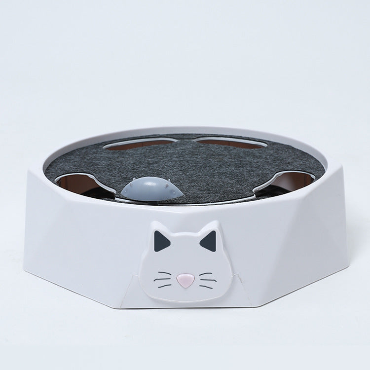 Feline enrichment interactive cat toy with multiple exits for hide and seek play for cats