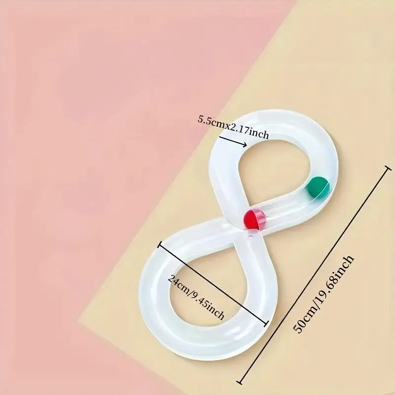 Detailed shot of plastic interactive cat toy with multiple balls, feline fun