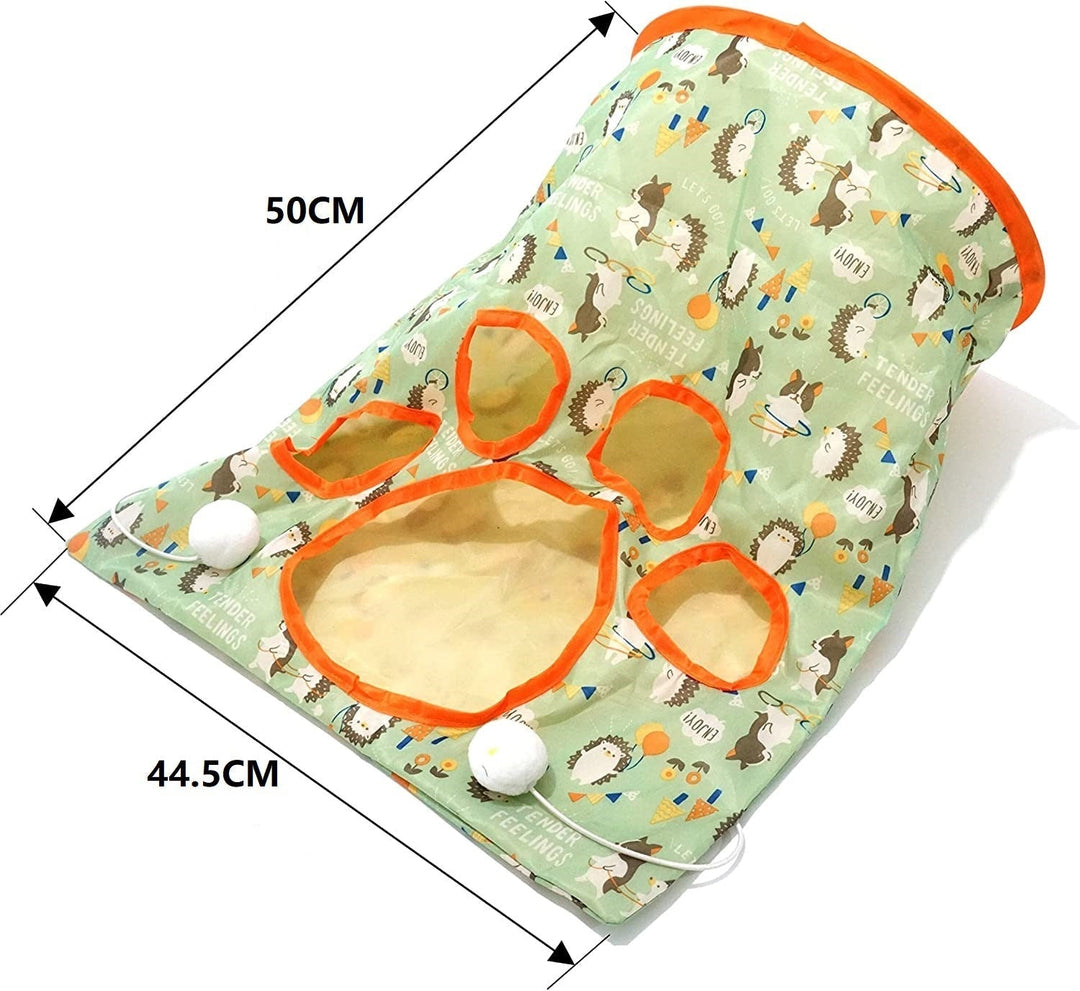 Furry friend fun: a vibrant interactive cat play tunnel designed for energetic feline exploration