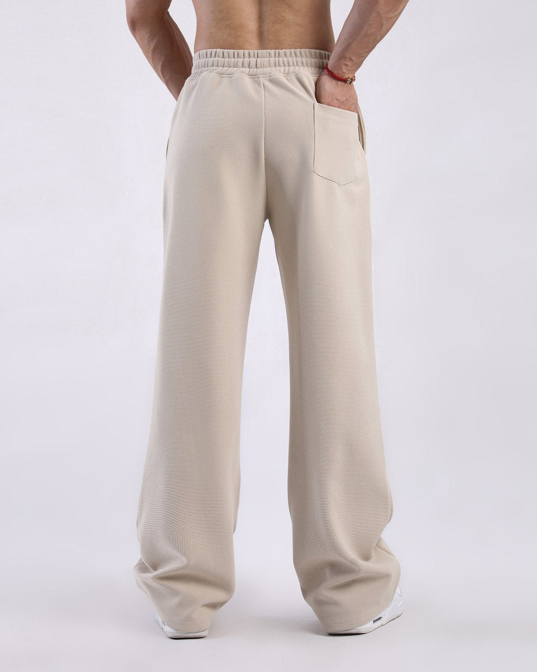 Men's Lucca relaxed waffle sweatpants featuring drawstring waist, functional pockets & a straight leg.