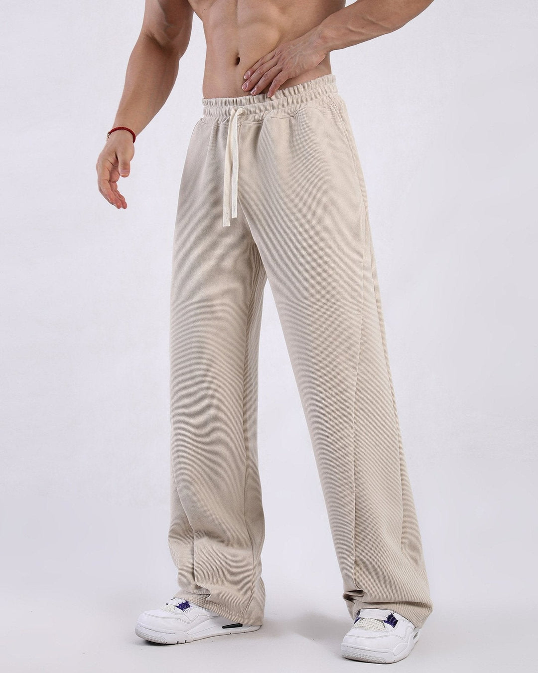 Men's Lucca relaxed fit waffle sweatpants. Perfect athletic bottom & lounge wear for active comfort.