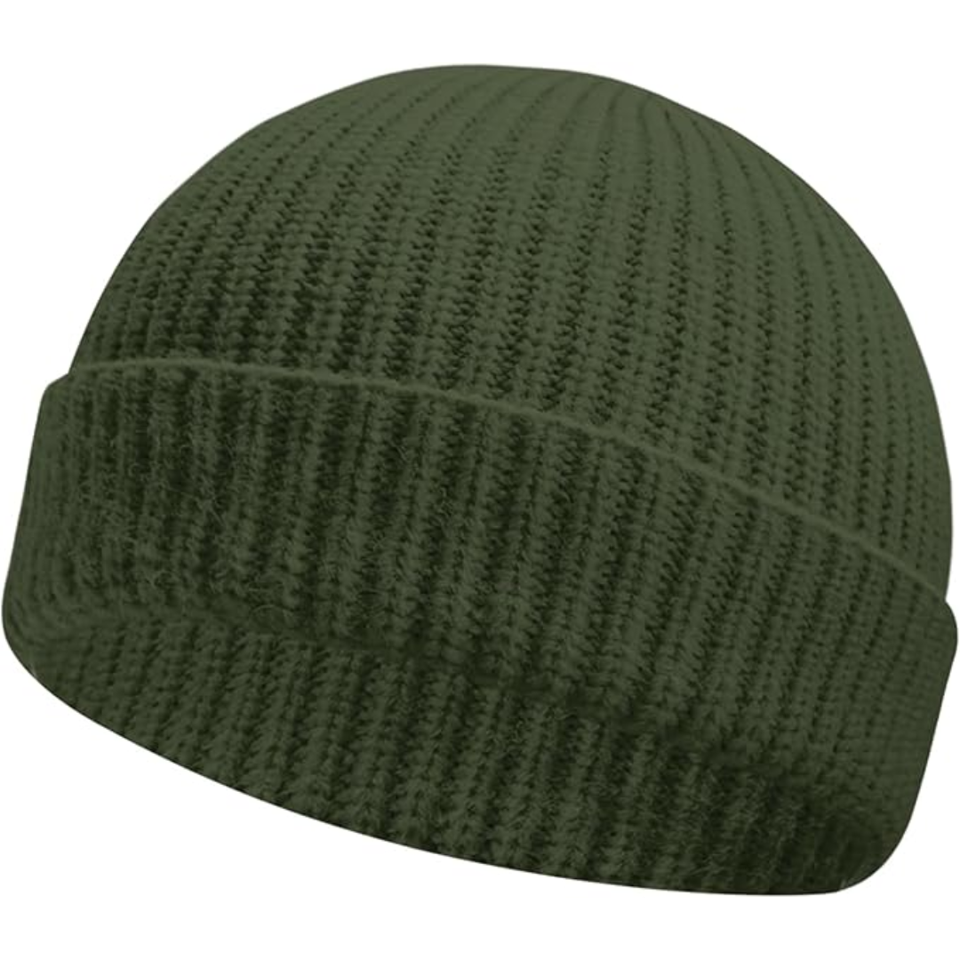 Comfortable knitted beanie, perfect headwear for a warm and stylish winter look.