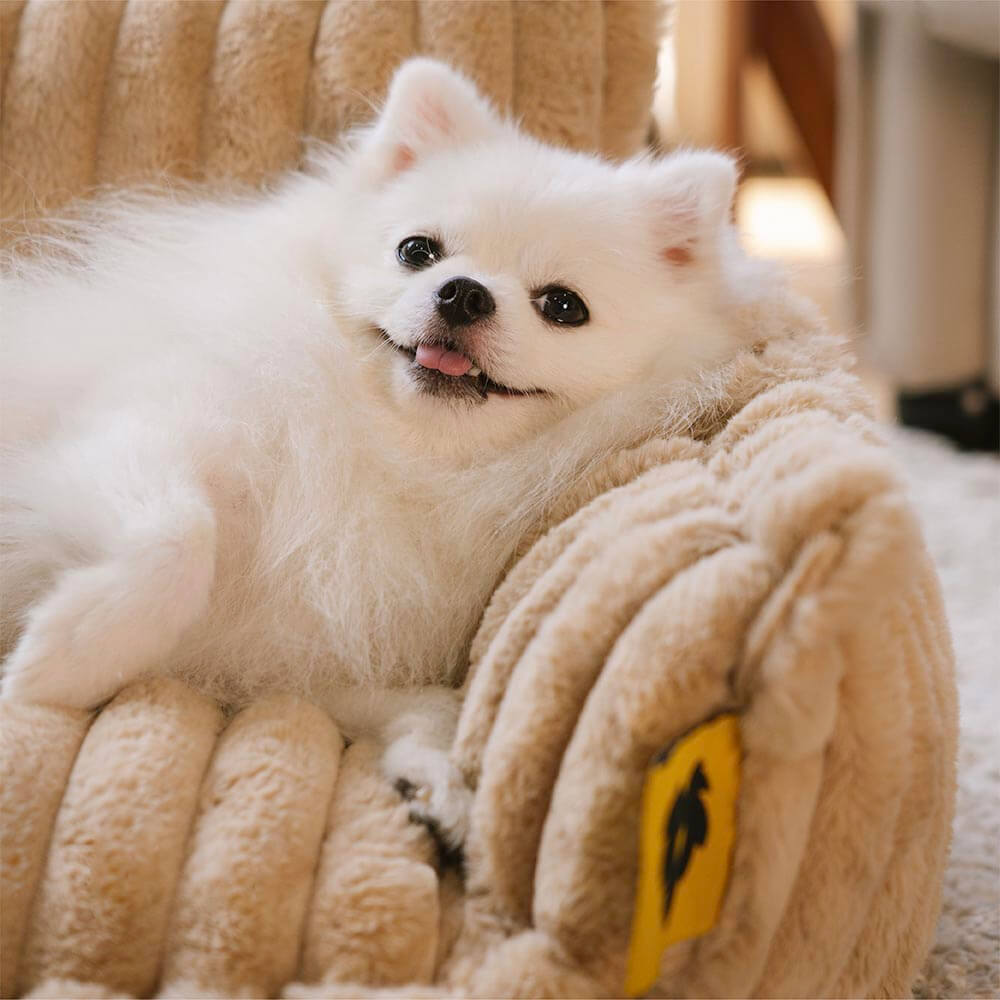Soft washable dog bed, large, with a headrest for extra pet comfort