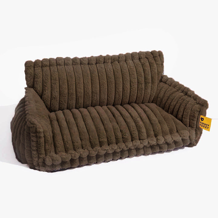 Luxury large dog bed, washable, orthopedic, with a plush headrest
