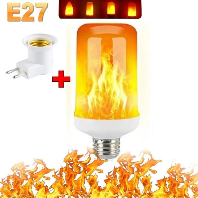 Versatile LED flame bulb, E14, for festive or relaxing home decor and parties.