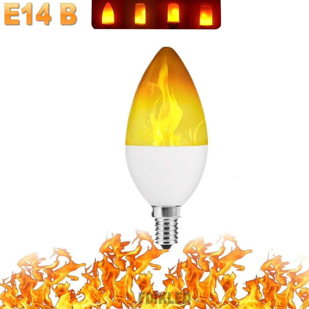 Energy-efficient LED fire lamp for safe, beautiful flickering mood lighting.